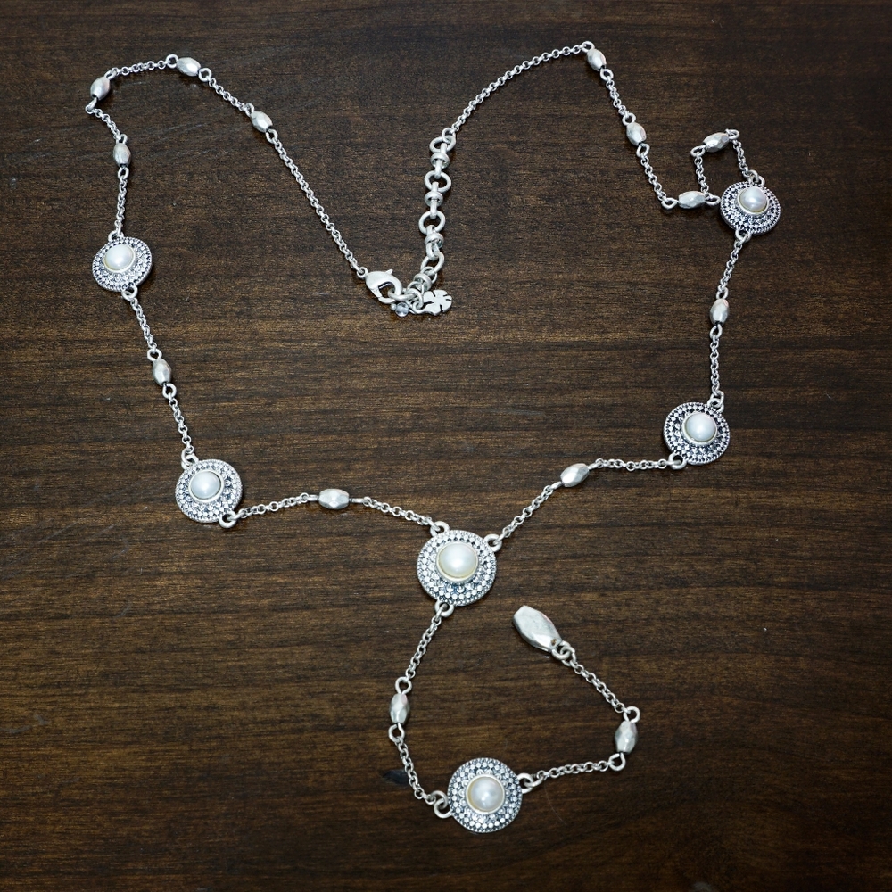 Lucky Brand Silver Pearl Necklace